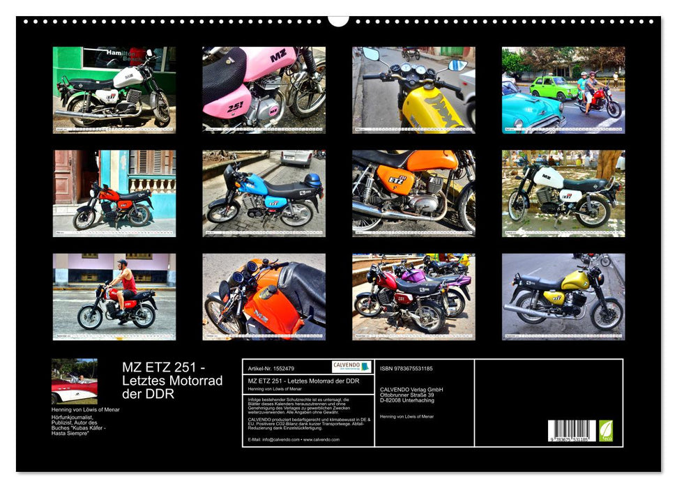 MZ ETZ 251 - Last motorcycle in the GDR (CALVENDO wall calendar 2024) 