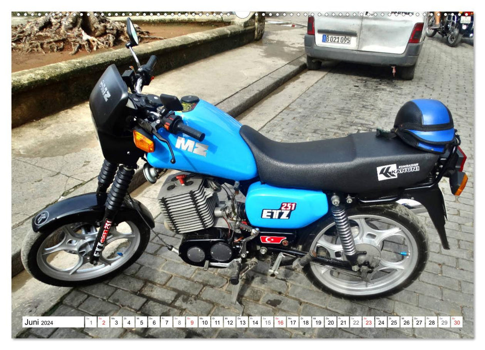 MZ ETZ 251 - Dernière moto de la RDA (calendrier mural CALVENDO 2024) 