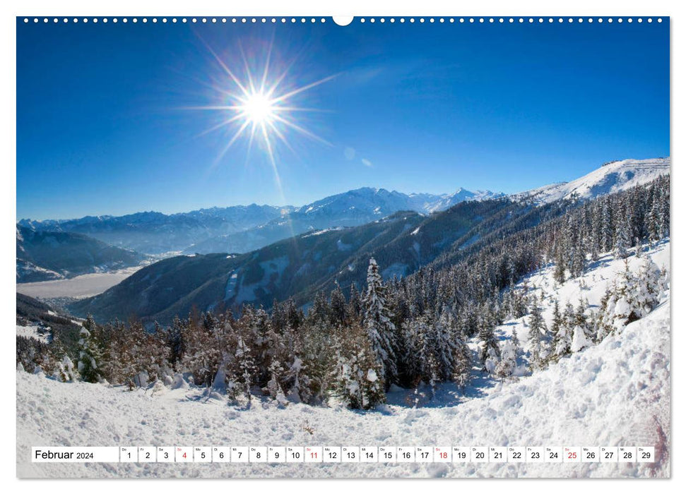 Greetings from the Schmittenhöhe (CALVENDO Premium Wall Calendar 2024) 