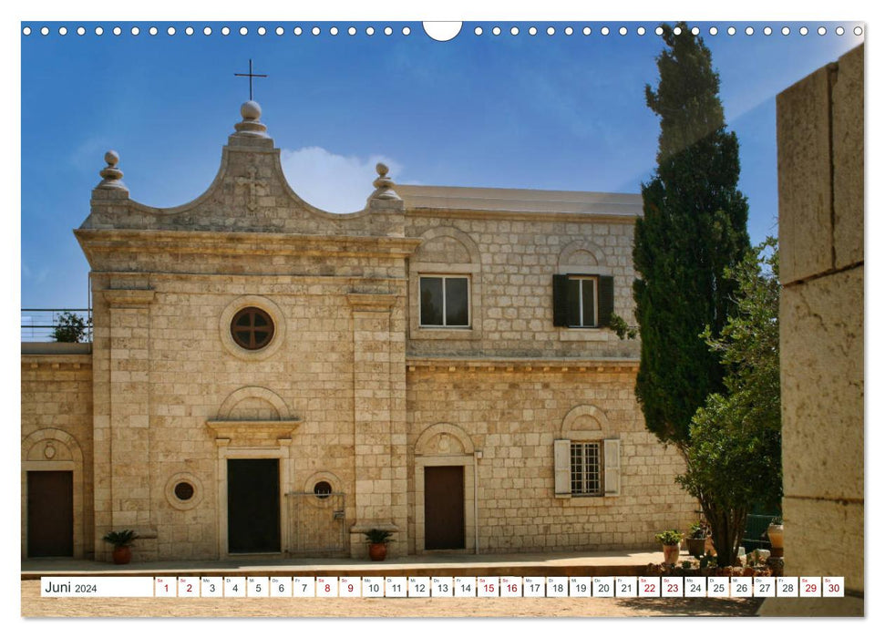 Biblical places in Israel with Bible passages (CALVENDO wall calendar 2024) 