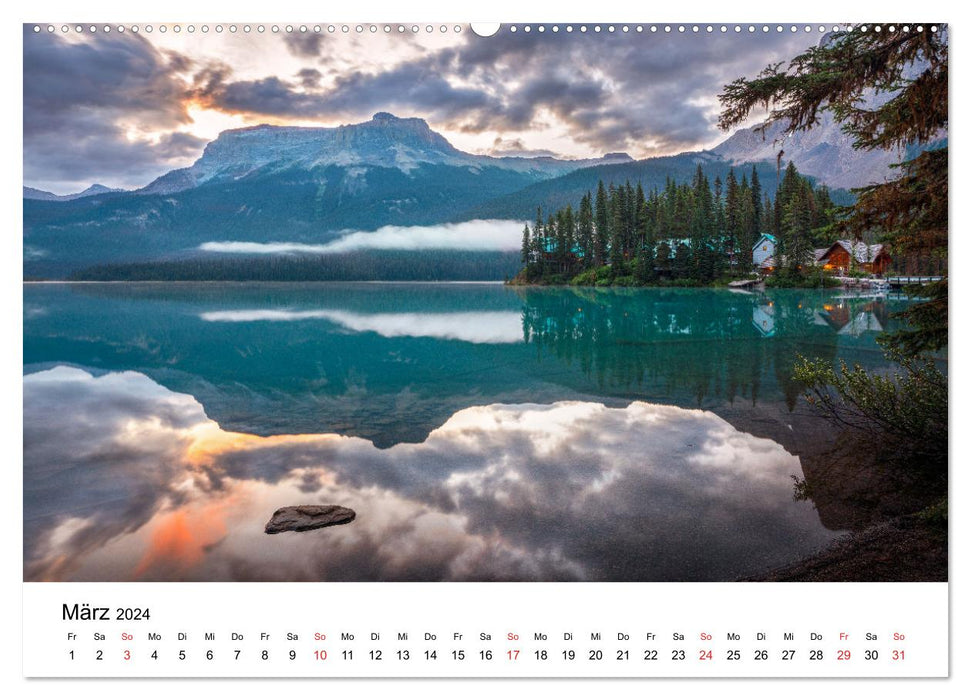 Wanderlust Canada - Nature Experience Rocky Mountains (CALVENDO Premium Wall Calendar 2024) 