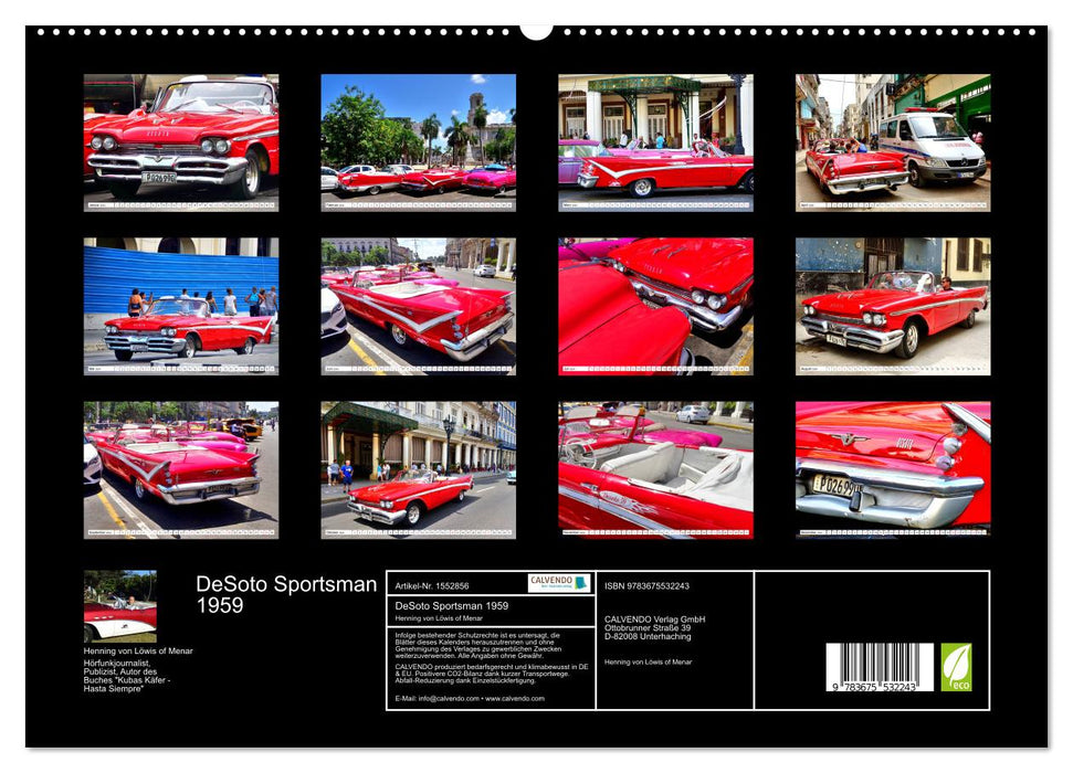 DeSoto Sportsman 1959 - dernier élan d'une marque automobile (Calvendo Premium Wall Calendar 2024) 
