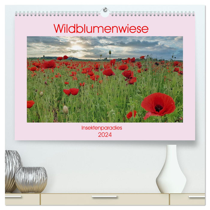 Wildblumenwiese Insektenparadies (CALVENDO Premium Wandkalender 2024)