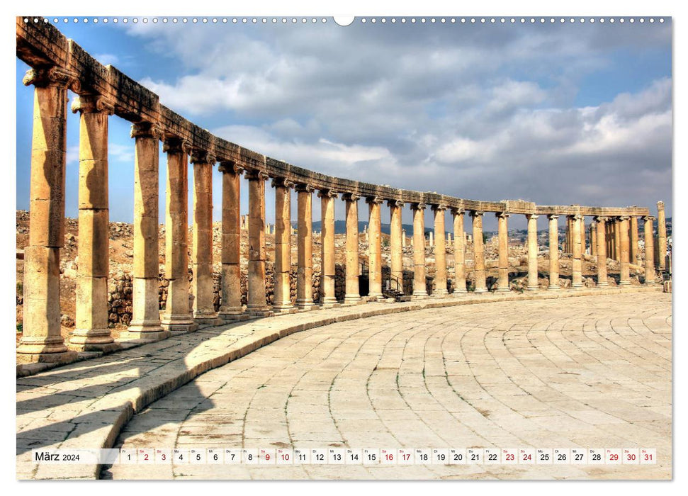 Jordan - Desert Magic &amp; Wonders of the World (CALVENDO Premium Wall Calendar 2024) 