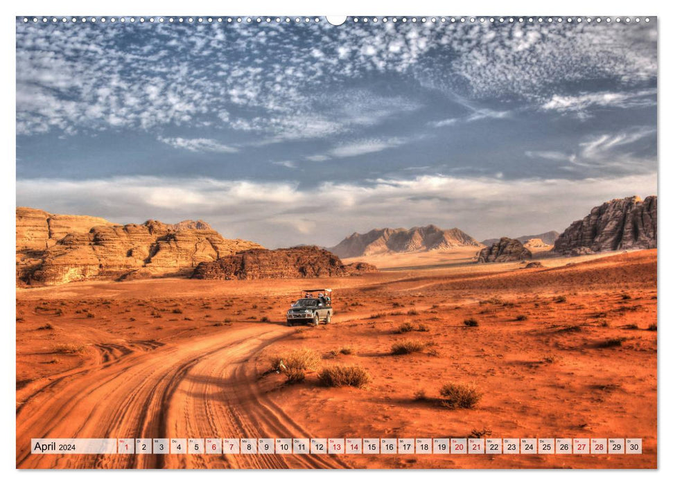 Jordanien - Wüstenzauber & Weltwunder (CALVENDO Premium Wandkalender 2024)