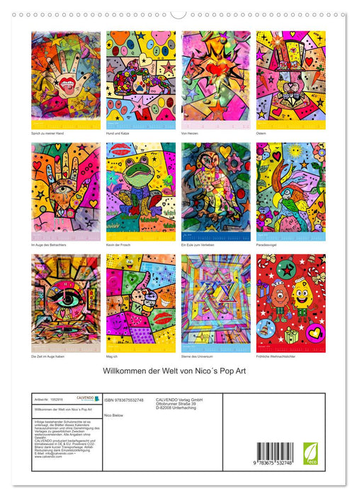 Willkommen in der Welt von Nico´s Pop Art (CALVENDO Premium Wandkalender 2024)