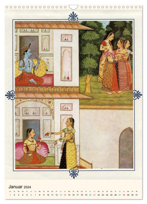 Indische Miniaturen (CALVENDO Wandkalender 2024)