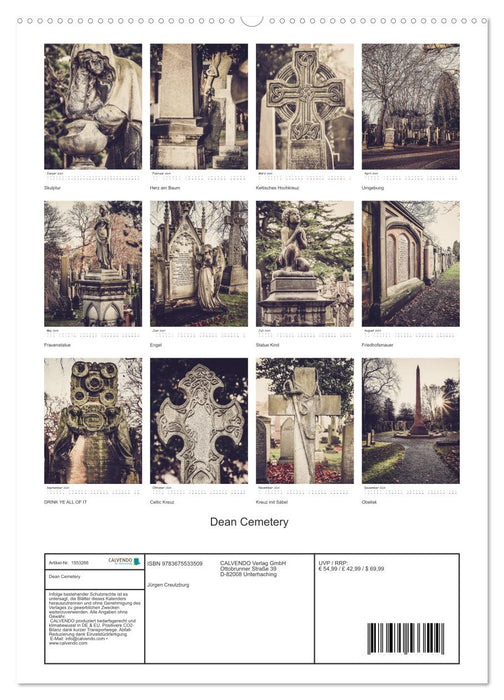 Dean Cemetery - Historischer Friedhof Edinburgh (CALVENDO Wandkalender 2024)