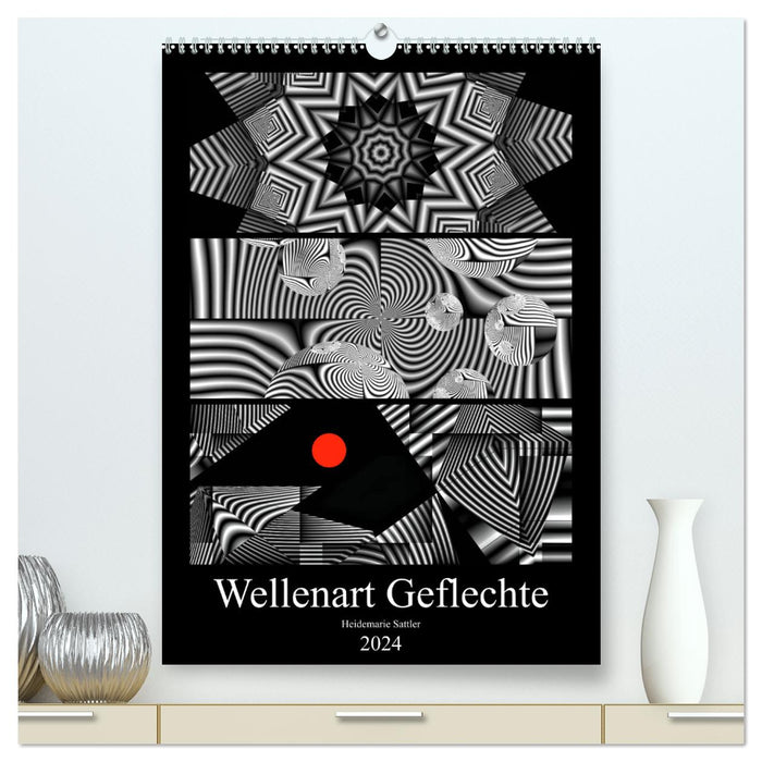 Wellenart Geflechte (CALVENDO Premium Wandkalender 2024)