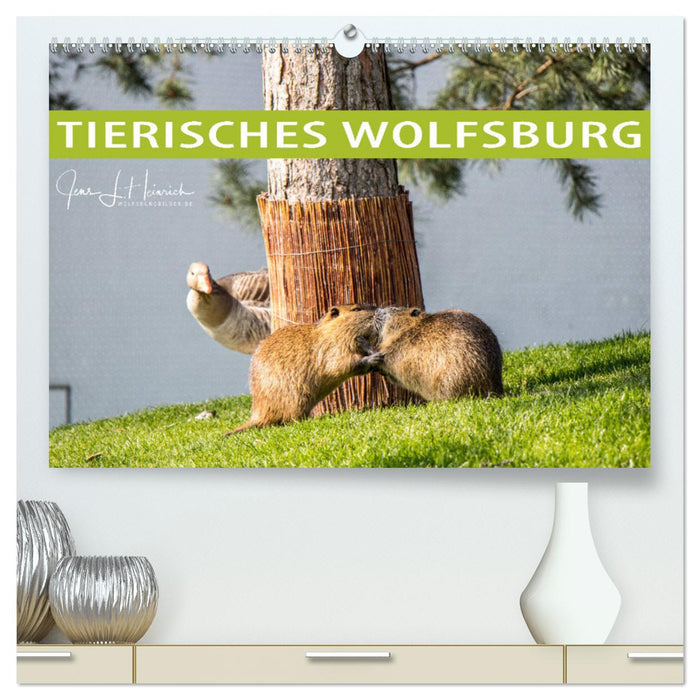 Tierisches Wolfsburg (CALVENDO Premium Wandkalender 2024)