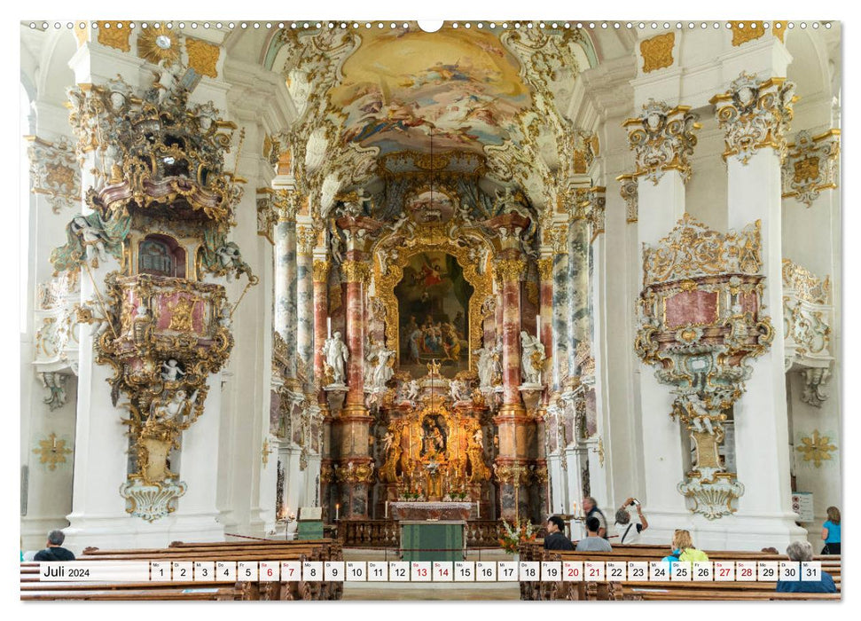 Bayerns Kirchen (CALVENDO Premium Wandkalender 2024)