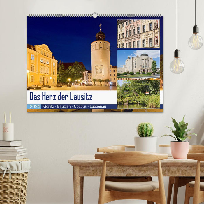 Das Herz der Lausitz Görlitz - Bautzen - Cottbus - Lübbenau (CALVENDO Wandkalender 2024)