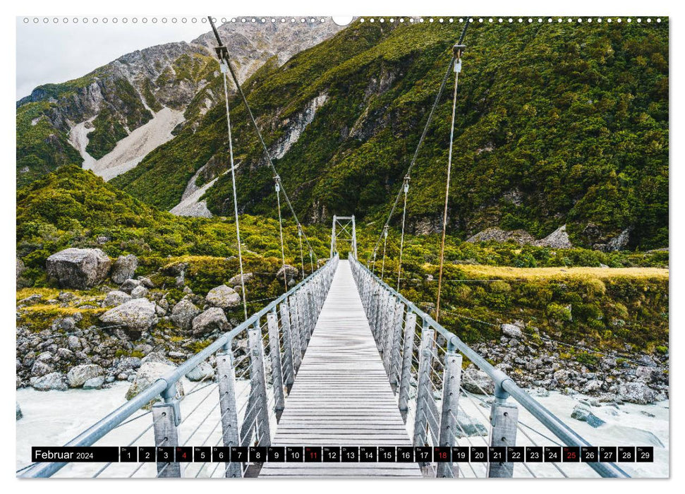 Neuseeland - Die schönsten Orte der Nord- und Südinsel (CALVENDO Wandkalender 2024)