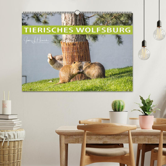 Tierisches Wolfsburg (CALVENDO Wandkalender 2024)