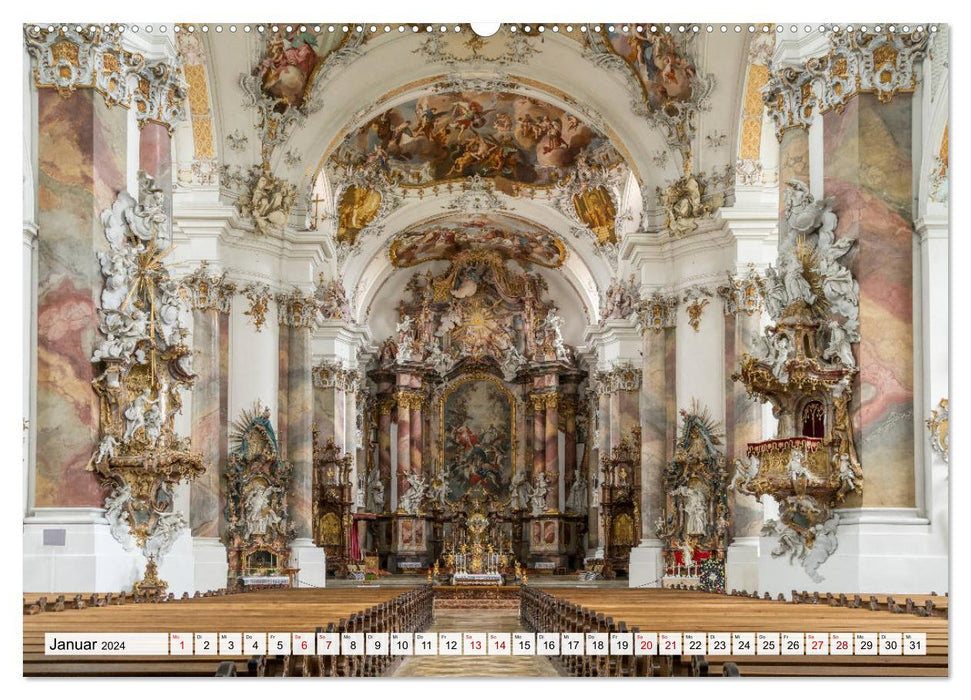 Bayerns Kirchen (CALVENDO Wandkalender 2024)