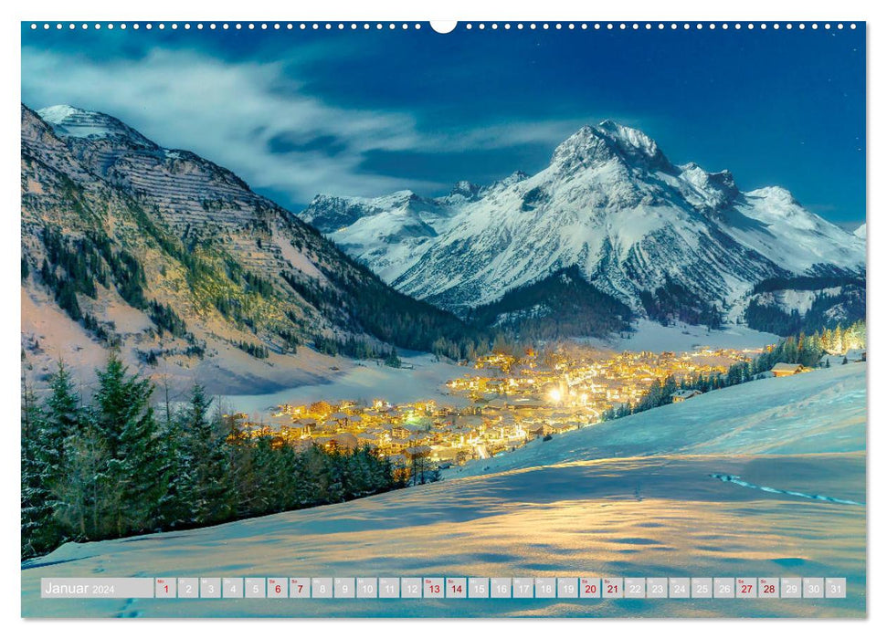 Arlberg - magic of winter (CALVENDO Premium Wandkalender 2024)