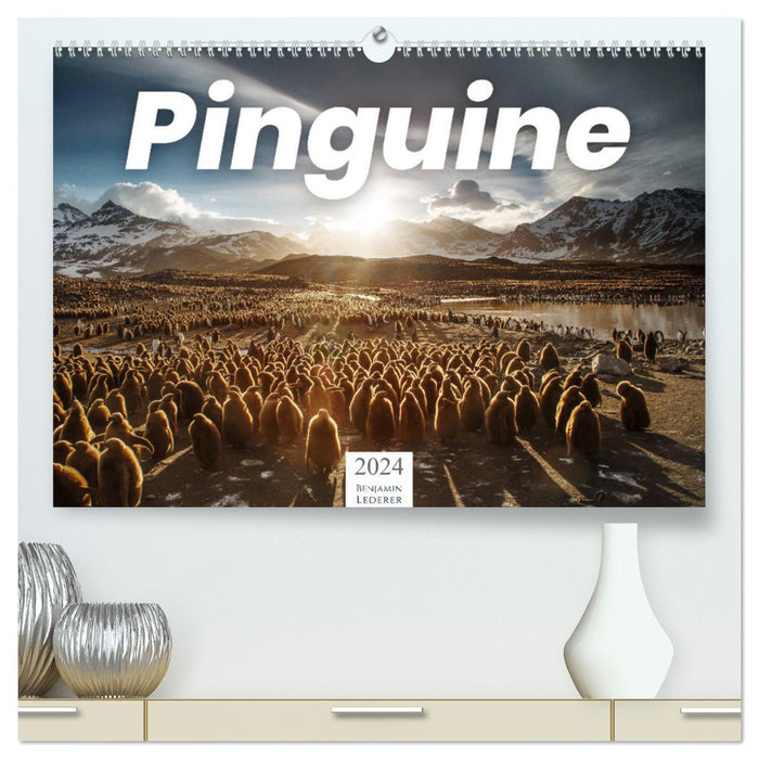 Pinguine - Die sympathischen Frack-Träger (CALVENDO Premium Wandkalender 2024)