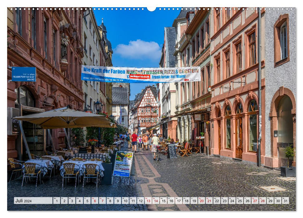 Mainz - Lebensfreude in RheinKultur (CALVENDO Premium Wandkalender 2024)