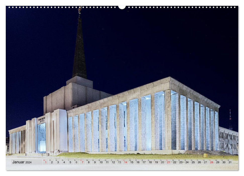 Leipzig - Fotografiert bei Nacht von Michael Allmaier (CALVENDO Wandkalender 2024)