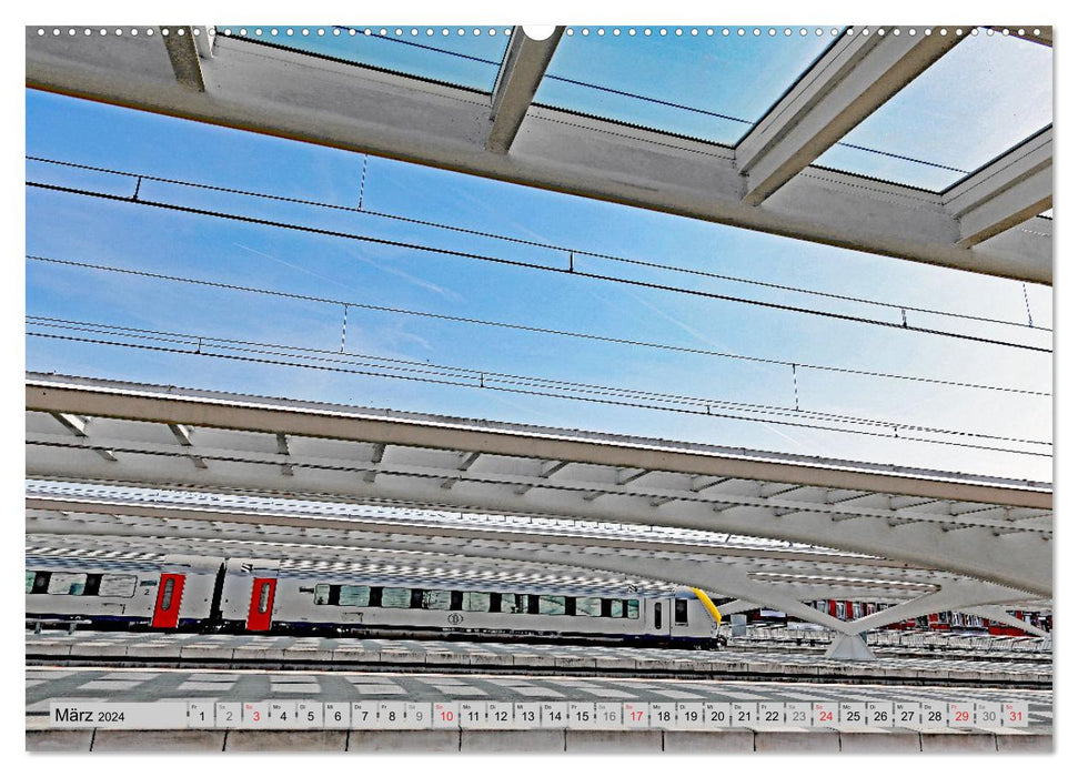 Der Bahnhof Guillemins (CALVENDO Premium Wandkalender 2024)