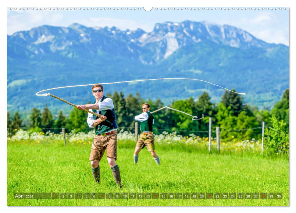 Heimat und Tradition - vom nördlichen Alpenraum bis München (CALVENDO Premium Wandkalender 2024)