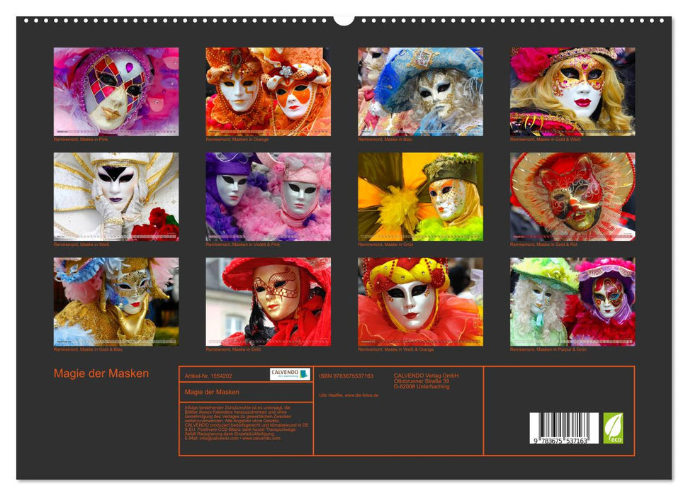 Magie der Masken (CALVENDO Premium Wandkalender 2024)