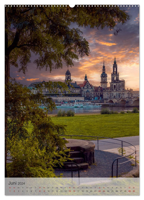 Elbstadt Dresden (CALVENDO Premium Wandkalender 2024)