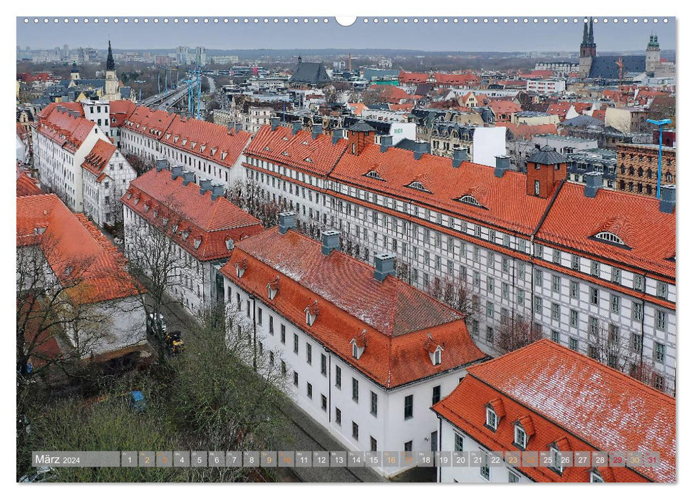 HALLE SAALE GEDROHNT 2024 (CALVENDO Wandkalender 2024)