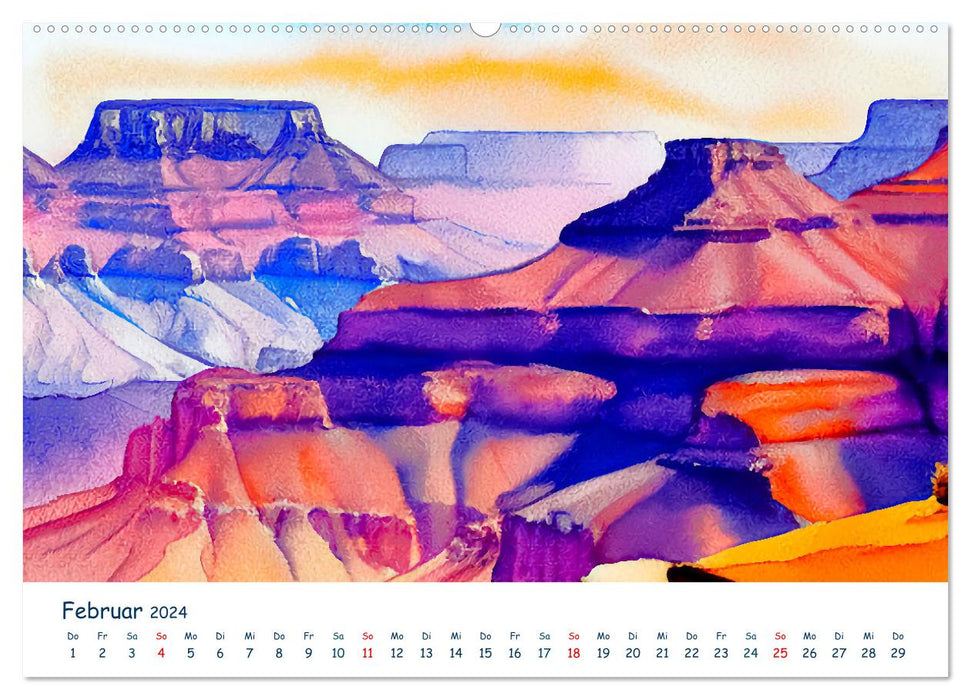 Reiseträume Traumreisen. Die schönsten Reiseziele der Welt in Watercolor (CALVENDO Wandkalender 2024)