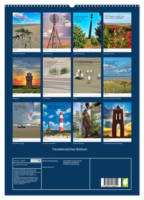 Facettenreiches Borkum (CALVENDO Premium Wandkalender 2024)