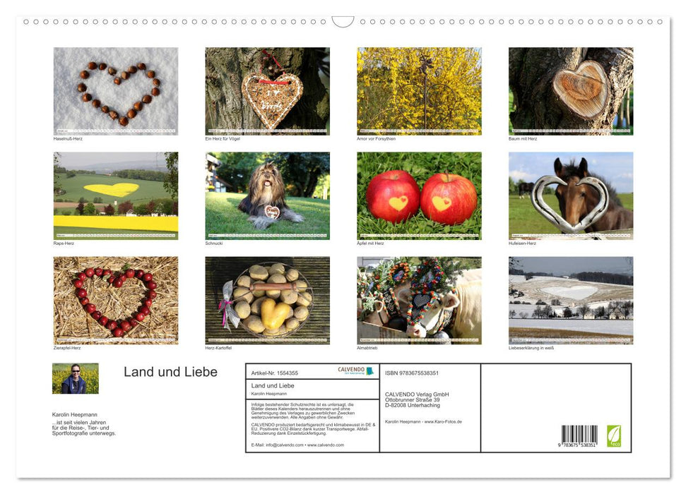 Land und Liebe (CALVENDO Wandkalender 2024)