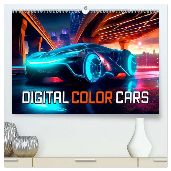 Digital Color Cars (CALVENDO Premium Wandkalender 2024)