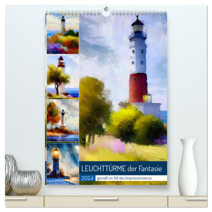 Leuchttürme der Fantasie (CALVENDO Premium Wandkalender 2024)
