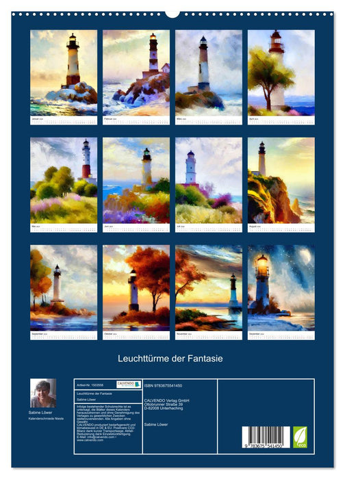Leuchttürme der Fantasie (CALVENDO Premium Wandkalender 2024)