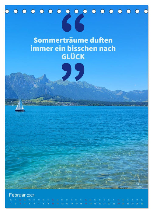 Verrückt nach SOMMER Urlaub- Auszeit - Sprüche (CALVENDO Wandkalender 2024)