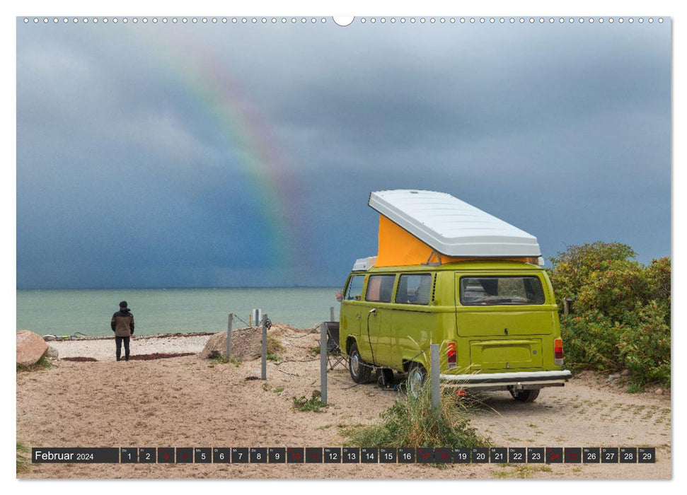 Vanlife - Heureux sur quatre roues (Calendrier mural CALVENDO 2024) 