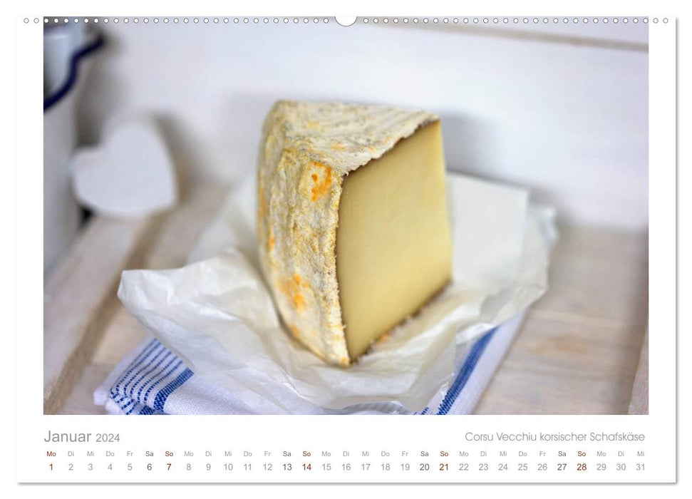 Le calendrier des fromages noble et délicieux (CALVENDO Premium Wall Calendar 2024) 