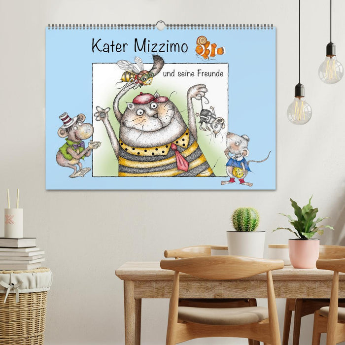 Mizzimo le chat et ses amis (Calendrier mural CALVENDO 2024) 