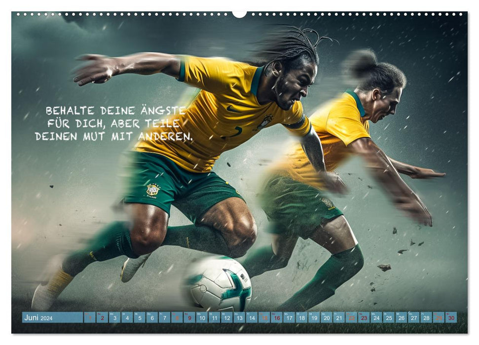 Fußball und coole Sprüche (CALVENDO Wandkalender 2024)