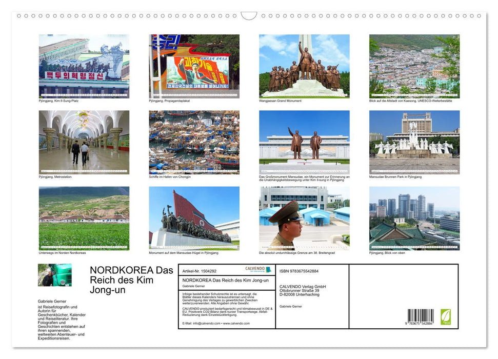 NORDKOREA Das Reich des Kim Jong-un (CALVENDO Wandkalender 2024)