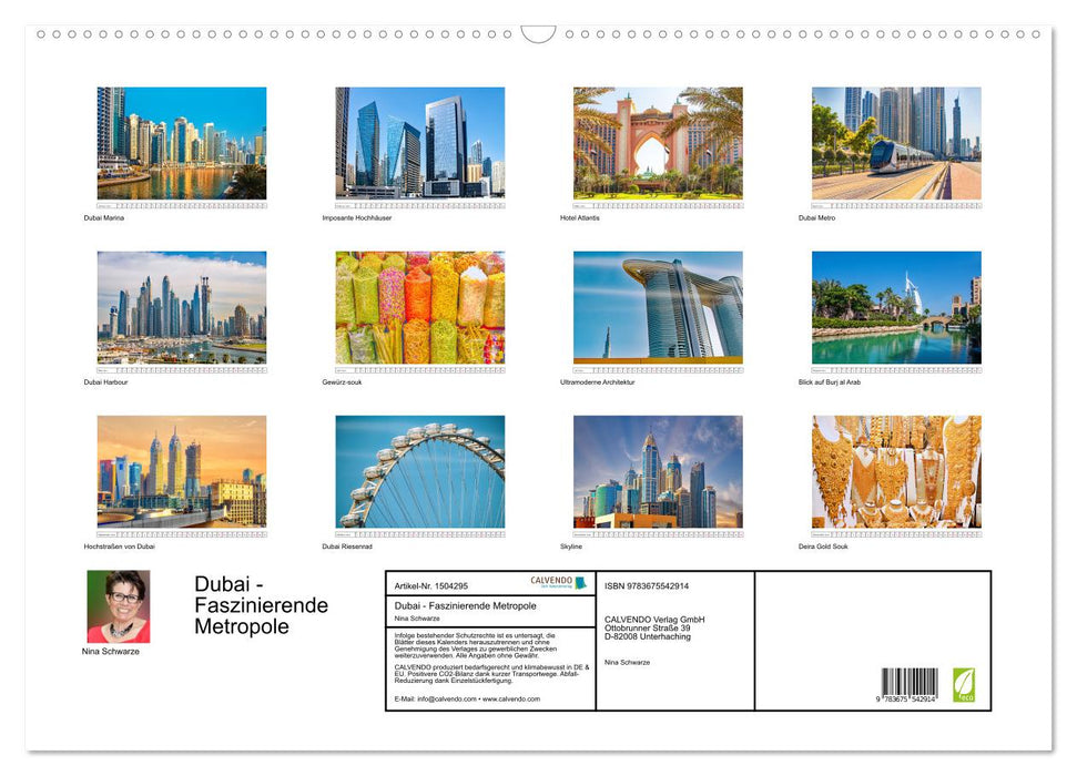 Dubai - Faszinierende Metropole (CALVENDO Wandkalender 2024)