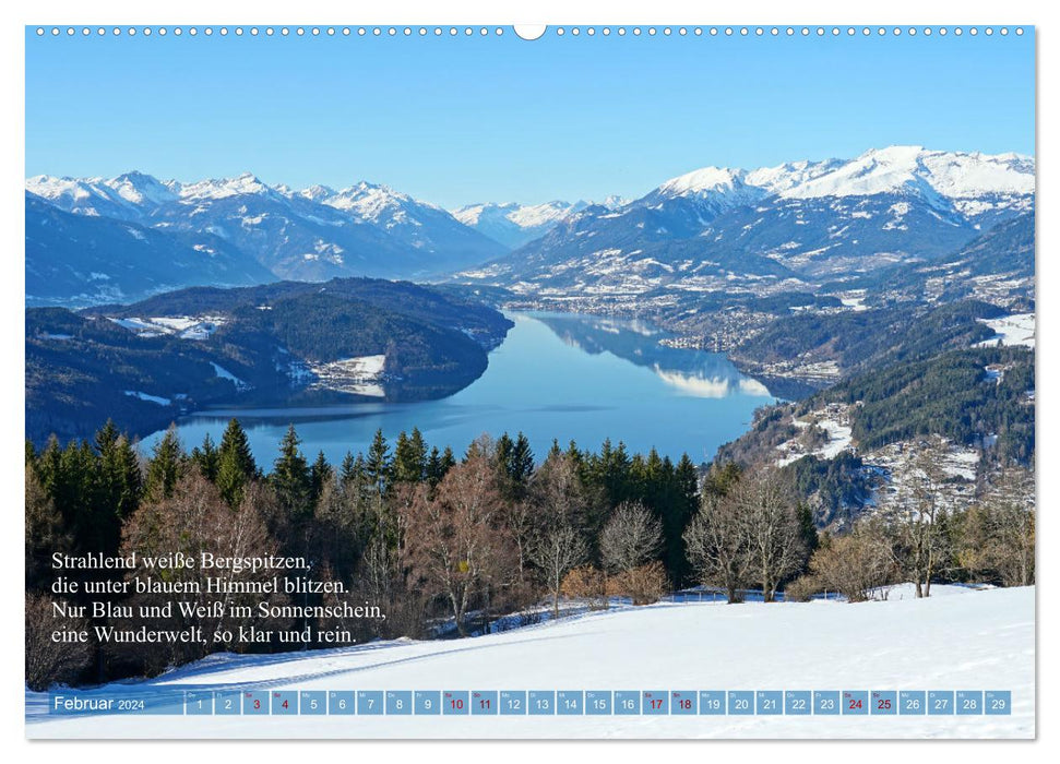 Naturschönheiten und Poesie in Kärnten und Umgebung (CALVENDO Premium Wandkalender 2024)
