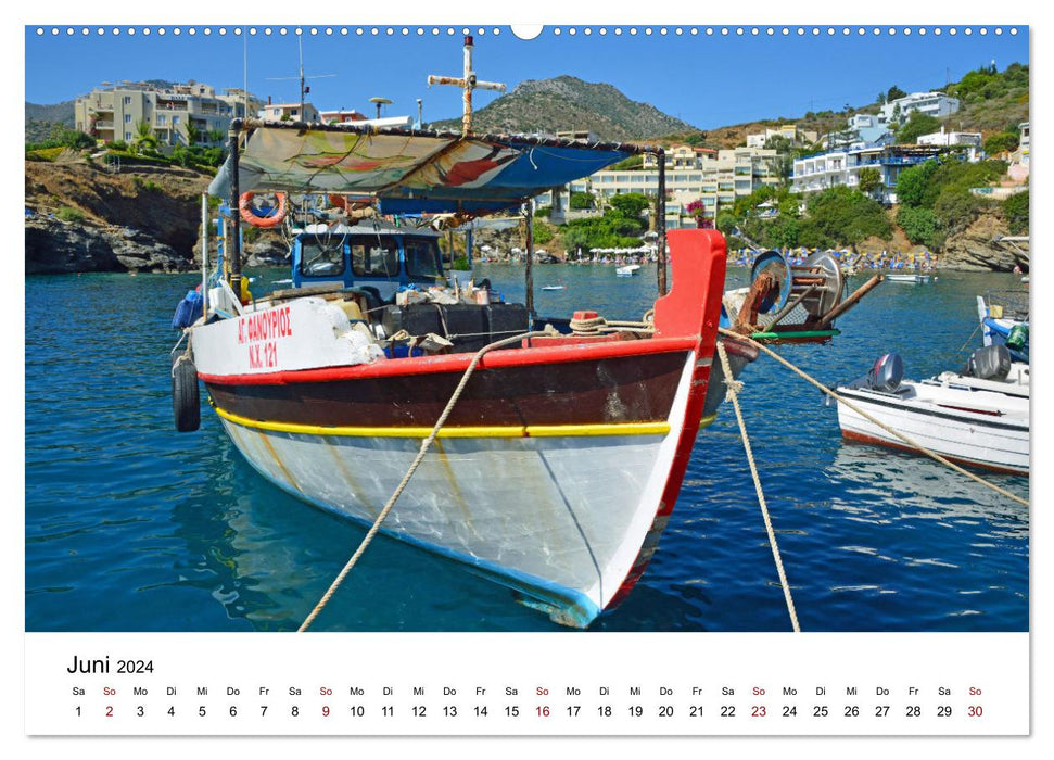 Farbenfrohe Boote in kristallklarem Wasser (CALVENDO Premium Wandkalender 2024)