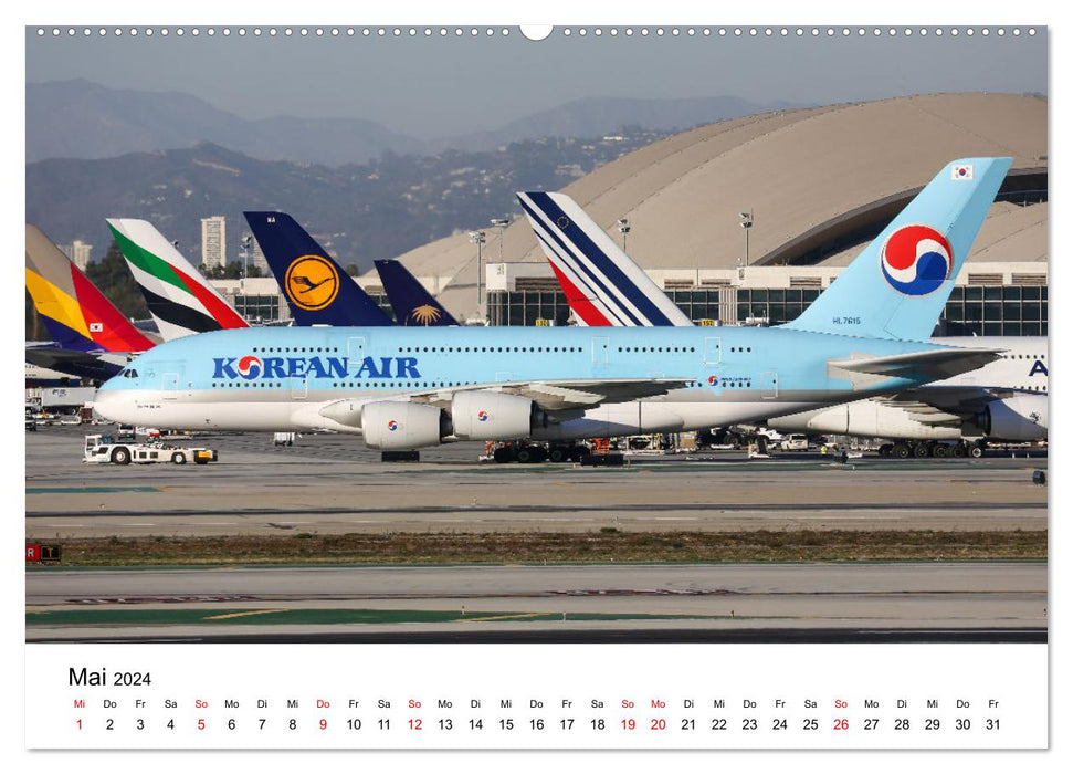 Airbus A380 Superjumbo 2024 (CALVENDO Premium Wandkalender 2024)