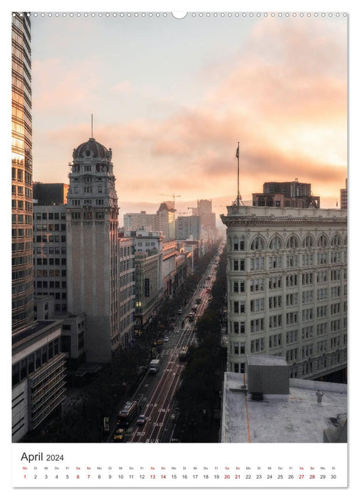 San Francisco - Cable Cars, Golden Gate Bridge und Lombard Street (CALVENDO Premium Wandkalender 2024)