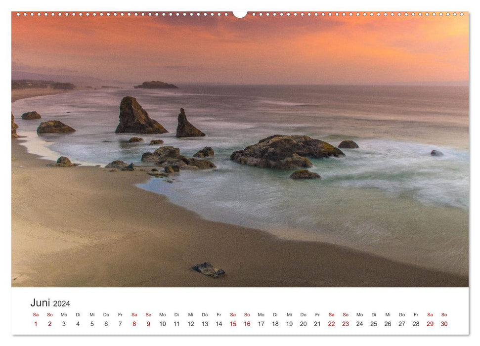 Oregon – La magnifique côte ouest américaine (Calvendo Premium Wall Calendar 2024) 