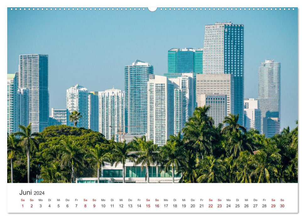 Miami – Porte d'entrée vers les Amériques (Calvendo Premium Wall Calendar 2024) 