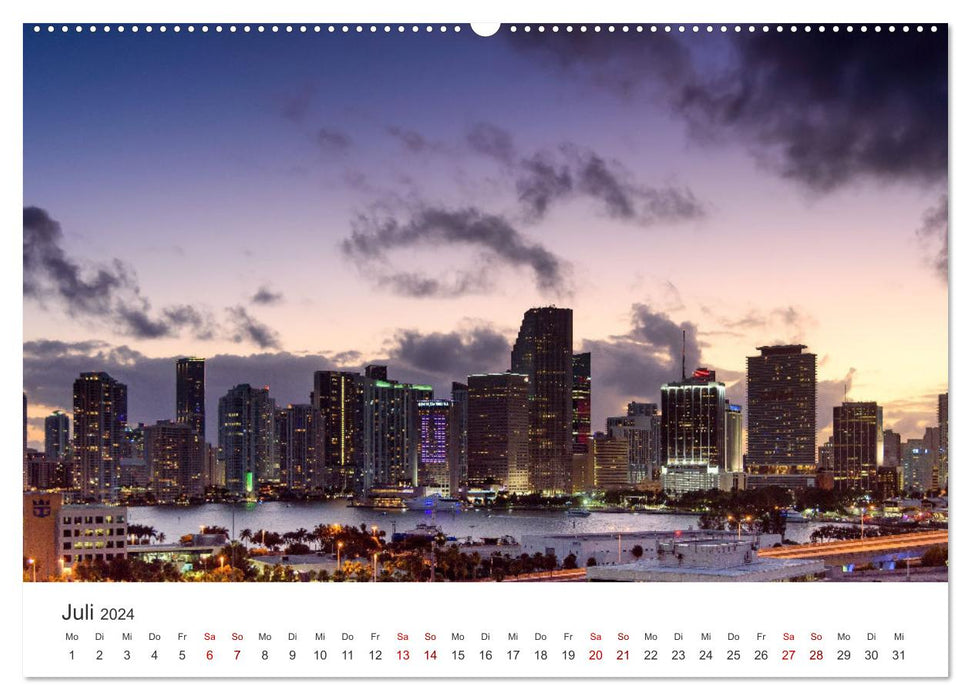 Miami – Porte d'entrée vers les Amériques (Calvendo Premium Wall Calendar 2024) 