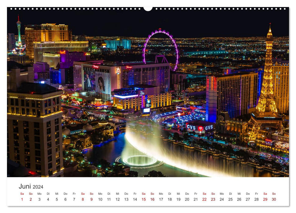 Las Vegas - jeux, plaisir et chance (Calendrier mural CALVENDO Premium 2024) 