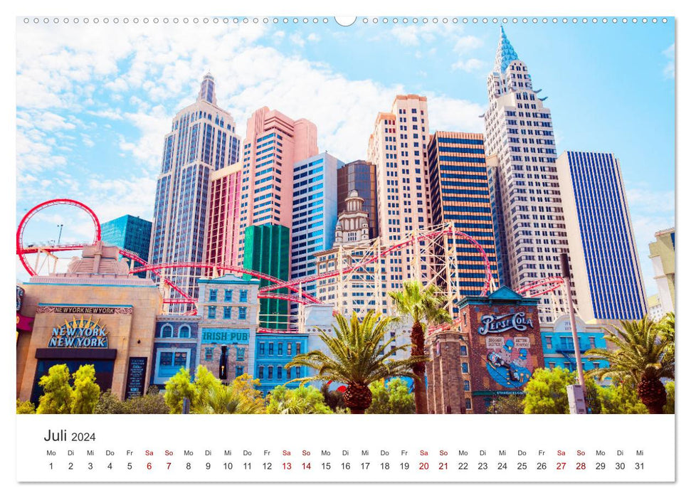 Las Vegas - jeux, plaisir et chance (Calendrier mural CALVENDO Premium 2024) 